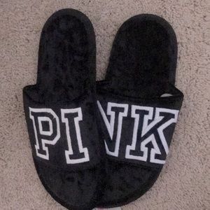 Victoria secret black slippers 🤍
